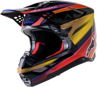 ALPINESTARS SUPERTECH S-M10 ERA HELMET GOLD YLW/RIO RED GLOSSY